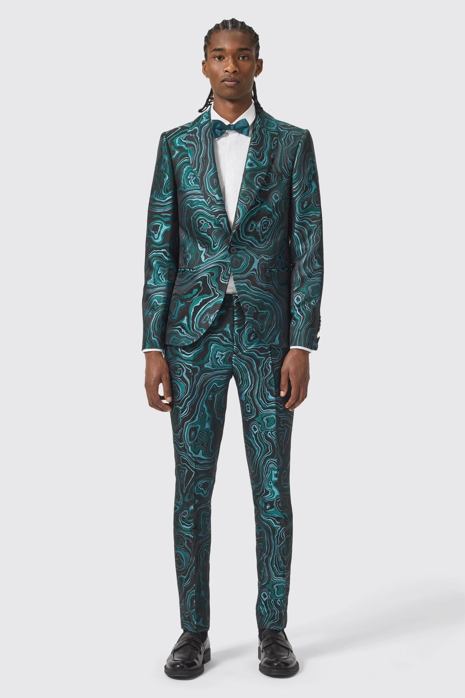 Grøn Adichie Slim Fit Jakke – Elegant og stilfuld til enhver lejlighed.